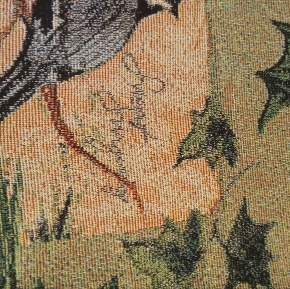 Manual Weavers  Susan WInget Holiday Birds Afghan Blanket Throw Tapestry 57x63 - Picture 10 of 11